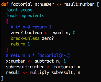 factorial example