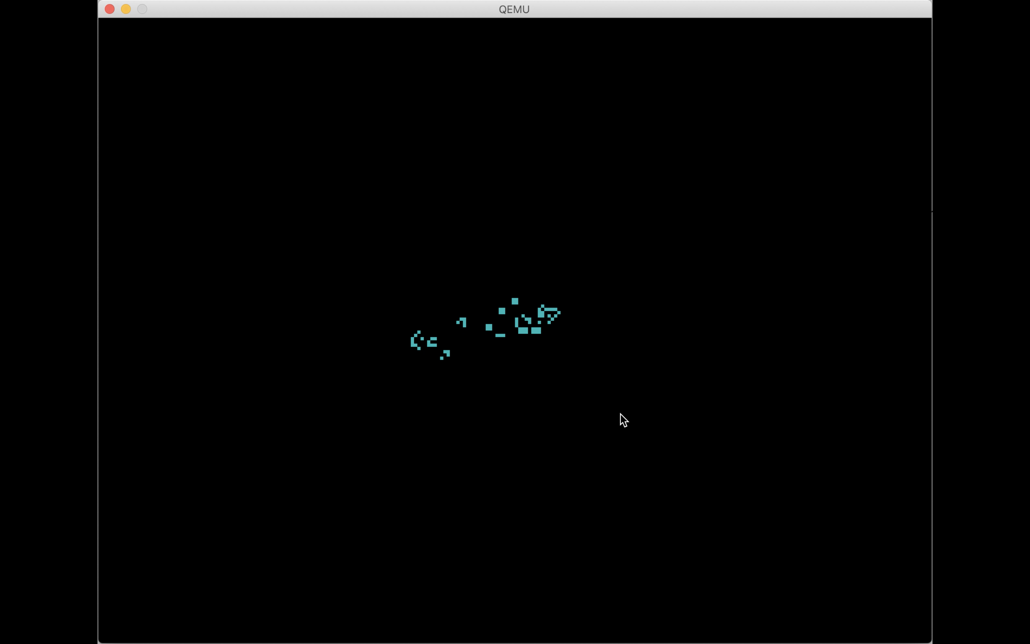 screenshot of Game of Life running on Mu without any intervening Operating System